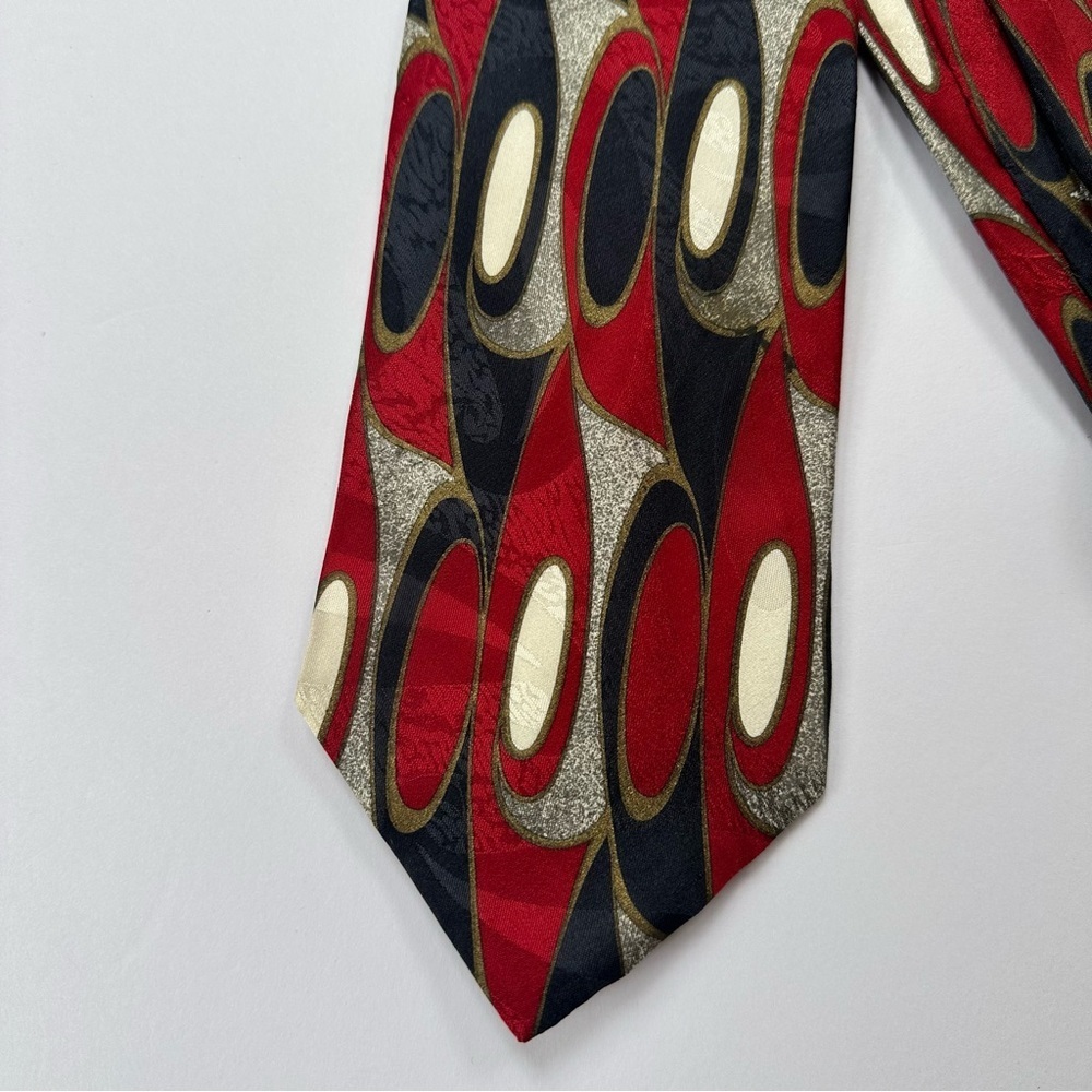 Exquisite Pair Of Emilio Romano Silk Italian Mens Neckties - Picture 2 of 5